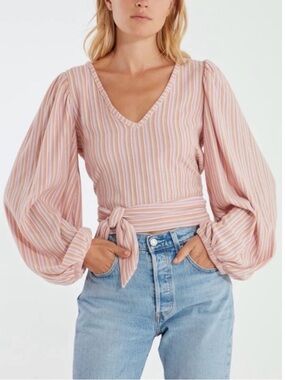 Free People Autumn Nights Blouson Wrap Top